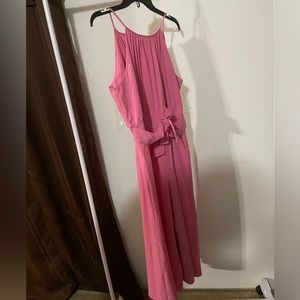 Pink Girls Jumpsuit